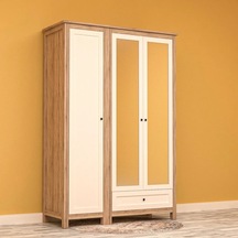 Alev 3 Kapılı Gardrop Mdf Sis Gri