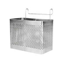 Asma Kancalı Yemek Çubukları Tutucu Yerden Tasarruflu Paslanmaz Çelik Sofra Süzgeç Mutfak İçin 2 Double Grids