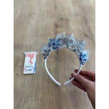 Elsa Karlar Kraliçesi Kız Çocuk Tacı Mavi