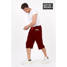 Superlife Süperlife Erkek Büyük Beden New York Baskılı Standart &regular Kalıp Şort Spr25bsr087 Bordo