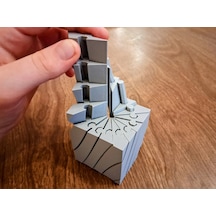 Bezos 3d Baskı Twisting Küp - Mekanik Dönen Bulmaca Küpü-gri Pro