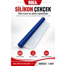 Bgea Silikon Oto Cam Çekçek Su Alma Spatulası Mavi 1 Adet