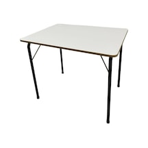 Natura Kamp Masası MDF Balkon Bahçe Masası 50 x 70cm Beyaz
