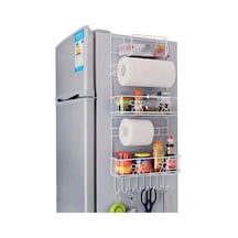 Çok Katmanlı Buzdolabı Depolama Rafı Yan Raf 1 Beyaz