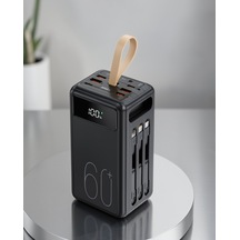 4 Çıkışlı Led Fenerli Powerbank 20000mah Diğer