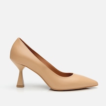 Hotiç Kadın Deri Bej Orta Topuklu Stiletto 01ayh304140a330 Naturel-nude Naturel