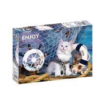 Enjoy Puzzle 1000 Parça Kaptan Kedi Yavrusu Puzzle