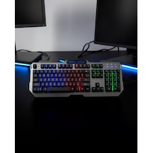 Oyuncu Klavye Seti Rgb Işıklı Q Tuş Dizilimi Uuczpg8018klavye3
