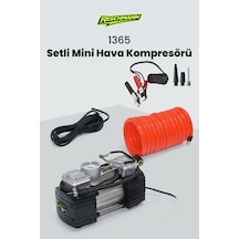 Reschmann R-1365 Setli Mini Araç Kompresörü Lastik Şişirme Çakmaklı Kompresör 90 Bar