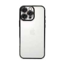 Newface Apple İphone 16 Pro Max Kılıf Razer Lensli Silikon - Siyah