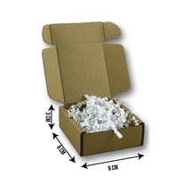 8x8x3cm Kilitli Dayanıklı E-ticaret Karton Kargo Kutusu 100 Adet