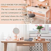 4 Adet Deri Mobilya Kulpu, Dolap Kapı Kolu Deri Çekmece Kulpu, Dolaplar İçin Antika Mobilya Kulpu, Şifonyer Koyu Kahverengi, Tek Delikli