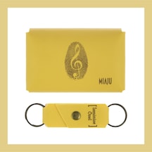 Miaju Sarı Renk, Müzik Sevenlere, İsme Özel Cüzdan Ve Anahtarlık Seti, Özel Hatıra, Efsane Hediyelik Set Sarı