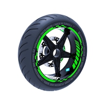 Floresan Yeşil Moto GP İç Dış Jant Şeridi Takım Sticker Çınar Extreme