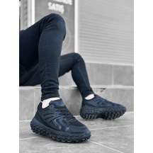 Ba0592 Tarz Sneakers Ithal Siyah Fileli Rahat Taban Spor Ayakkabısı 001