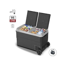 Iceco Mcd95d 12/24volt 95 Litre Kompresörlü Çift Bölmeli Tekerlekli Outdoor Oto Buzdolabı/dondurucu