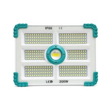 200w Işık Gücü 3.000 Lümen Solar Güneş Enerjili Şarjlı Lamba Wt-738 Evimdeyokyok Beyaz