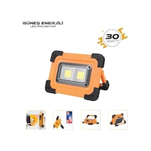 Lambada Solar 12v Cob Ledli El Projektörü Güneş Enerjili-şarjlı Usb Çıkışlı Mıknatıslı