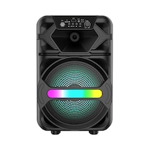 Mikrofonlu Karaoke Bluetooth Hoparlör 20w Güçlü Rgb Led Işıklı Taşınabilir Speaker