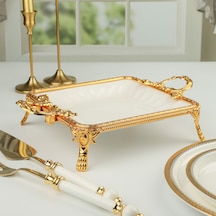 Roy Kıng Elegance Kare Sunum Tabak Gold 30 Cm Pcl013