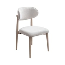 Polo Ahşap Bohem Sandalye Beyaz - Krem