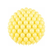 Fil Dişi Renk Lateks Pastel Balon 30 Cm - 100 Adet Açık Sarı
