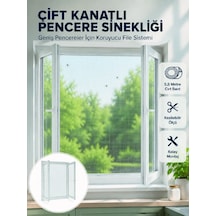 Çift Kanatlı Pencere Filesi Cırt Bantlı Sineklik Kolay Takılır - Lisinya Standart