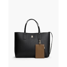 Tommy Hilfiger Th Icon Mını Tote Kadın Siyah Çanta - Aw0aw18233