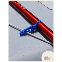 Sup/kano Mavi Kürek Sabitleme Aparatı 2'li Set -paddle Board Kürek Tutucu Klips-kayma Önleyici Kürek Aksesuarı