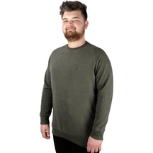 Mode Xl Erkek Sweatshirt Bisyaka Selanik Reglan Kol 20145 Haki 001