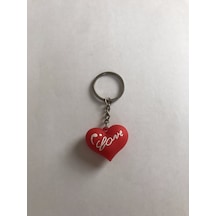 Bd Tekstil Kalp Aşk Love Plastik Kırmızı Renkli Anahtarlık