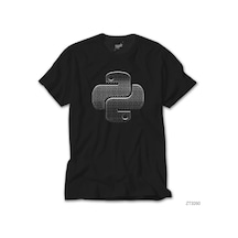 Python Black Siyah Tişört Siyah