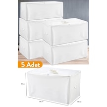 Serstil 5 Adet - Büyük Boy Beyaz Hurç - 74 X 46 X 46 Cm