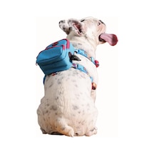 Gimme Five Mavi Çantalı Göğüs Tasması, Köpek Sırt Çantası Göğüs Tasması İşlevli, Geri Dönüştü