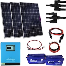 Güneş Enerjisi Bağ Evi Solar Paketi 3KVA İnverter 350W Güneş Paneli 150AH Jel Akü