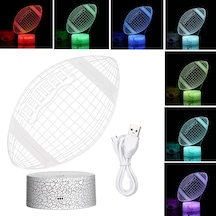 Mufunye 3d Stéréo Led Lambası - Dokunmatik Kumandalı Renkli Işık, Usb Akıllı Odalar İçin, Futbol Topu Desenli, Kırık Tabanlı, Hediyelik Atmosfer Lambası Diğer