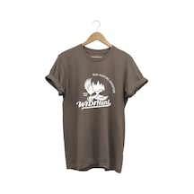 Avcılık Hunting Ördek Avı Baskılı Adventure %100 Pamuk Regular Fit Bisiklet Yaka Unisex T-shirt Kahverengi