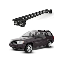 Trio-ı Jeep Grand Cherokee 1999-2001 Uyumlu Siyah Kilitli Ara Atkı 135cm Port Bagaj Tavan Barı