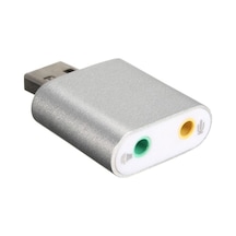 7.1 Mikrofon Destekli 7 Kanal Çift Girişli Harici USB Ses Kartı
