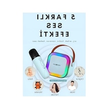Kablosuz Bluetooth Hoparlör, Karaoke Mikrofon Ve 5 Ses Efekti İle Hd Stereo