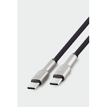 Subzero Cl43 60w Pd Type-c Type-c Metal Hasır Şarj Kablosu Şarj Data Kablosu