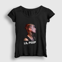 Presmono Kadın Rip Lil Peep T-shirt Siyah