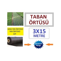 Taban Örtüsü 3X15 M Jüt Kumaş Malç Örtüsü Sera Taban Örtüsü
