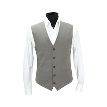 Mentor Regalo Erkek Yelek V Yaka Koyu Bej 50666