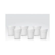 Bialetti Y0tz502 6 Espresso Bardağı, Porselen, Beyaz, 23,7 X 14 X 7 Cm, 6 Parça Diğer