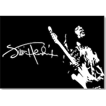 Cakasepetim Jimi Hendrix Gitarist İmzalı Sb Ahşap Mdf Tablo