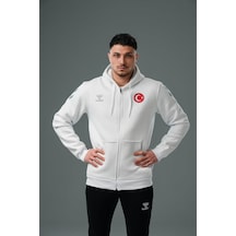 Hummel Armin Milli Takım Pamuklu Eşofman Üstü Beyaz