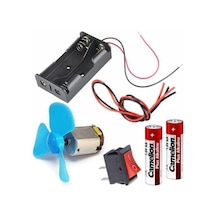 Arduino 3v Motor Pervane Pil Kutusu Anahtar Deney Seti Eğitici Oyuncak Motoru R130 Mini Elektrik Motoru