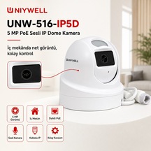 Unıywell Unw-516-ıp5d 5 Mp Poe Sesli İp Dome Kamera