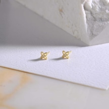 Goldkupe 14 Ayar Altın Minik Taşlı Küpe 0,72 Gr-4120